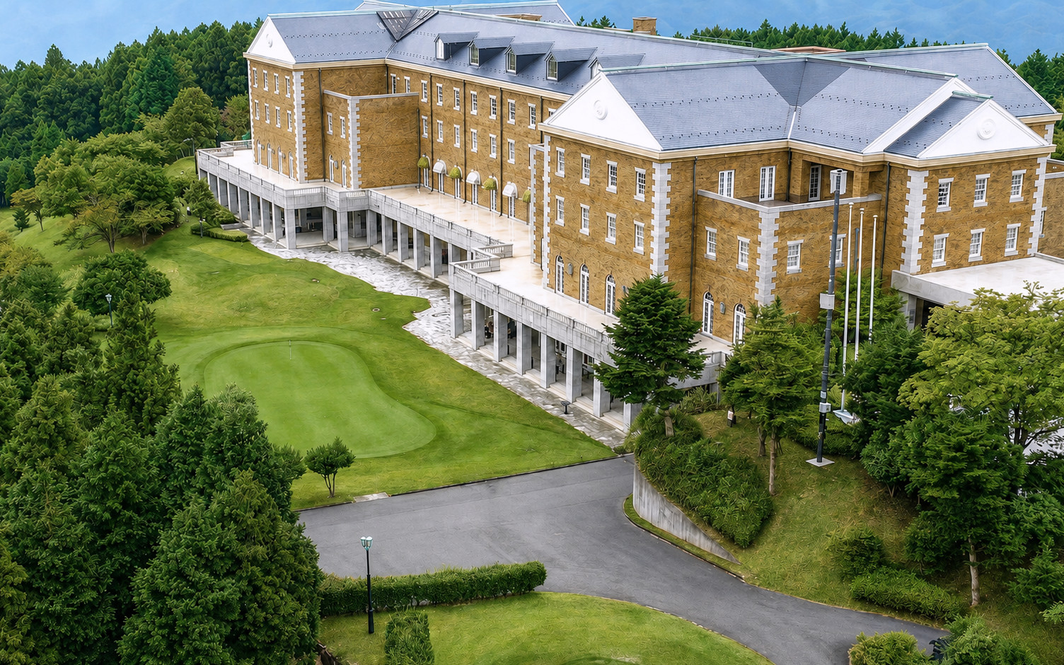 Yugashima golf course and hotel resort in the Izu highlands